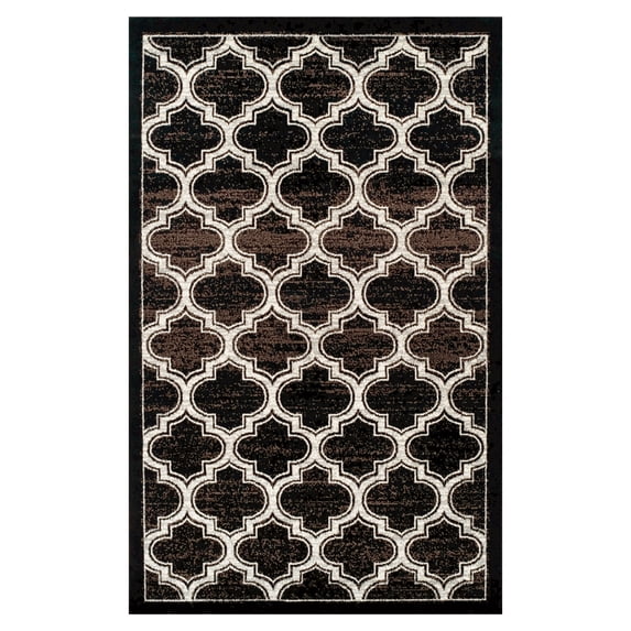 Superior Bohemian Trellis Indoor Area Rug, 2'x3', Black