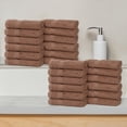 thumbnail image 1 of Superior Franklin 24-Piece Cotton Face Towel Set, Super Soft Quick Dry Fade Resistant Towels, Latte, 1 of 10