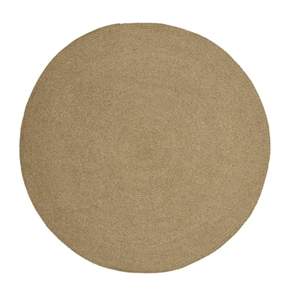 Superior Braided Indoor/ Outdoor Area Rug, 4' Round, Cocoa
