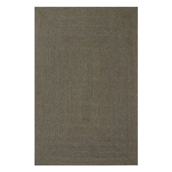 Superior Braided Indoor/ Outdoor Area Rug, 8' x 10', Fog Green