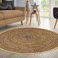 thumbnail image 1 of Superior Braided Jute Handwoven Indoor Outdoor Area Rug, 4' Round, Black, 1 of 5
