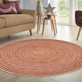 thumbnail image 1 of Superior Braided Jute Handwoven Indoor Outdoor Area Rug, 8' Round, Burgundy, 1 of 5