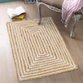 thumbnail image 1 of Superior Braided Jute Handwoven Indoor Outdoor Area Rug, 2' x 4', Ivory, 1 of 8