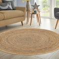 thumbnail image 1 of Superior Braided Jute Handwoven Indoor Outdoor Area Rug, 6' Round, Light Blue, 1 of 5