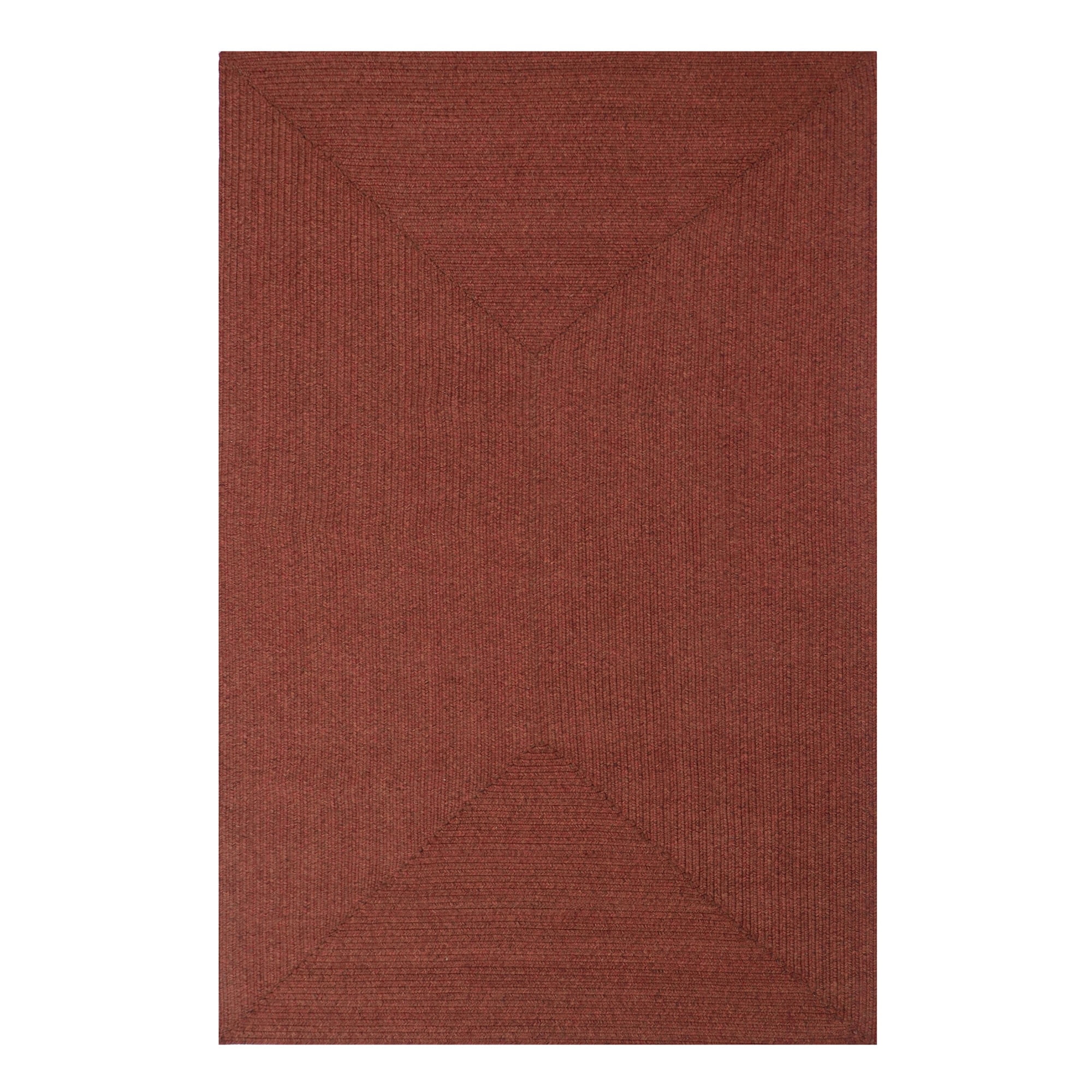 Superior Braided Solid Indoor/ Outdoor Area Rug, 3 x 5, Burgundy ...