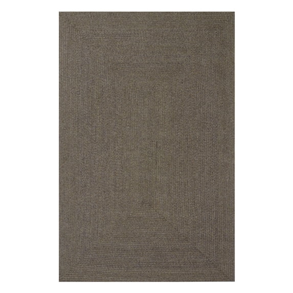 Superior Braided Solid Indoor/ Outdoor Area Rug, 3 x 5, Charcoal