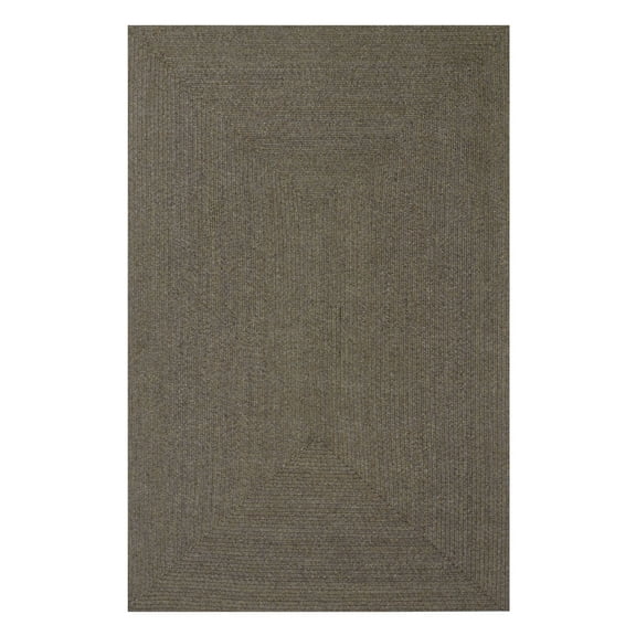 Superior Braided Solid Indoor/ Outdoor Area Rug, 3 x 5, Charcoal