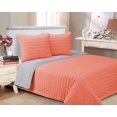 thumbnail image 1 of Superior Brandon Soft Cotton Striped Quilt Set, Twin, Pink, 1 of 5