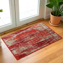 Superior Brayton Non-Slip Washable Indoor Area Rug, 2' x 3', Orange