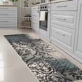 thumbnail image 1 of Superior Bristol 2' 7" x 8' Indoor Runner Rug, Abstract Damask Rugs for Living Room Bedroom, Rivulet, 1 of 6
