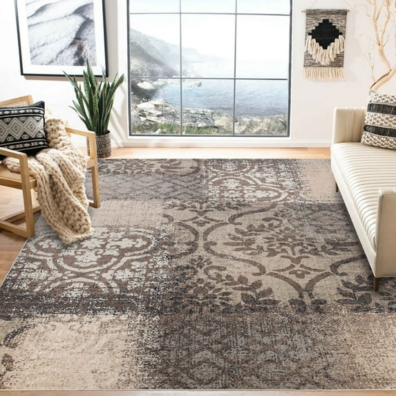 Superior Bristol Indoor Area Rug, 10' x 14', Beige-Brown
