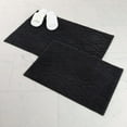 thumbnail image 1 of Superior Brou Geometric Diamond Washable Bath Rug, Set of 2, Medium, Black, 1 of 10