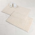 thumbnail image 1 of Superior Brou Geometric Diamond Washable Bath Rug, Set of 2, Medium, Ivory, 1 of 10