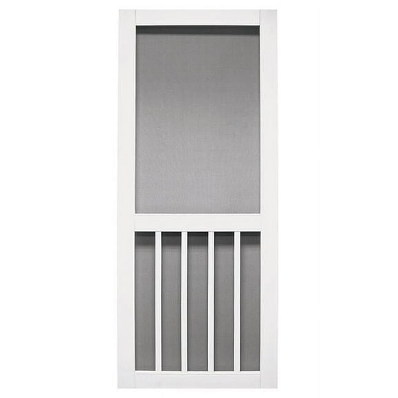 Superior Building Products 5469705 80 x 32 in. White Vinyl & Wood Screen Door