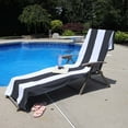 thumbnail image 1 of Superior Cabana Cotton Towel/ Chaise Lounge Chair Cover, Charcoal, 1 of 11