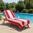 thumbnail image 1 of Superior Cabana Cotton Towel/ Chaise Lounge Chair Cover Set of 2, Red, 1 of 7