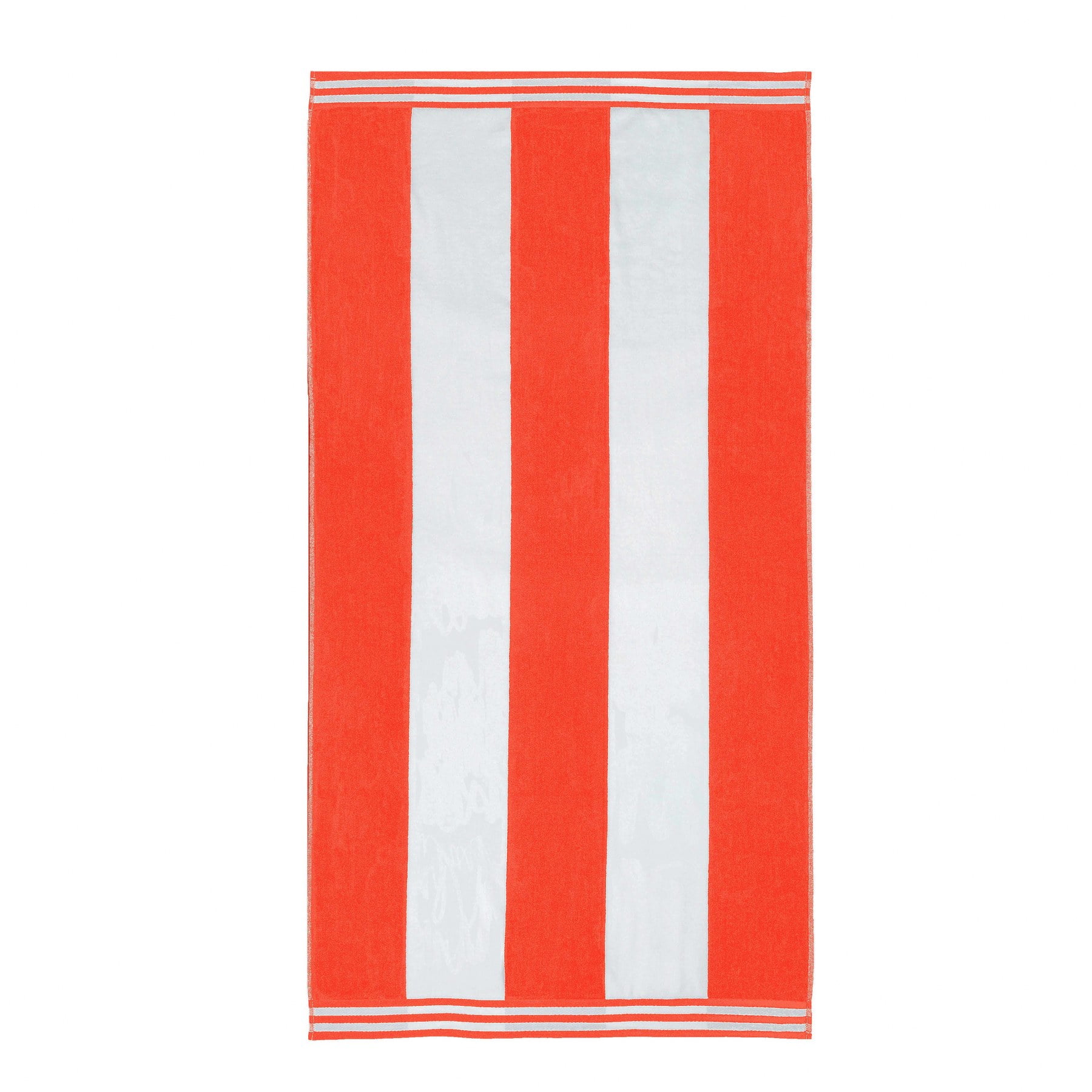Superior Cabana Striped 1-Piece Oversized Cotton Beach Towel, Coral
