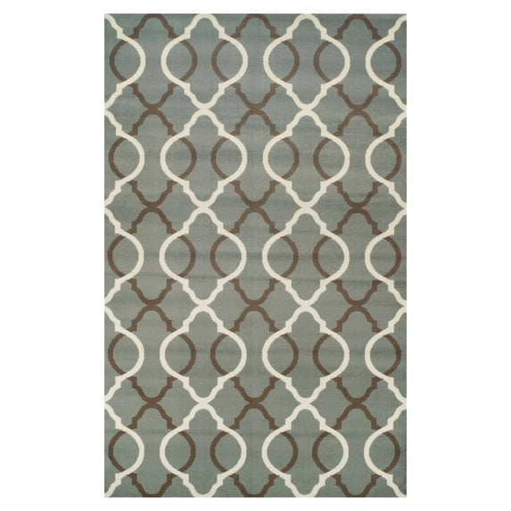 Superior Cadena Contemporary Geometric Indoor Area Rug, Blue, 4' x 6'