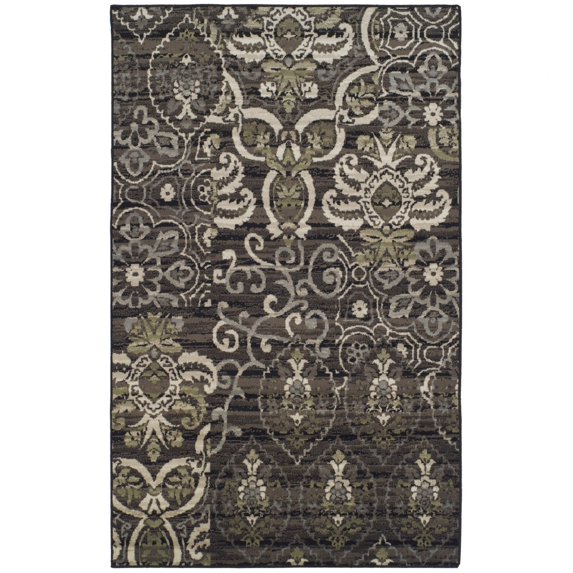Superior Caldwell Modern Floral Indoor Area Rug, 8' x 10', Black