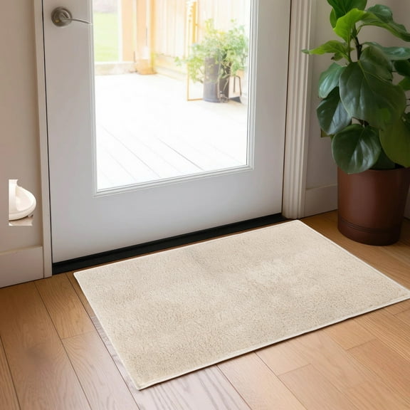 Superior California Shag Non-Slip Indoor Area Rug, 2' x 3', Ivory