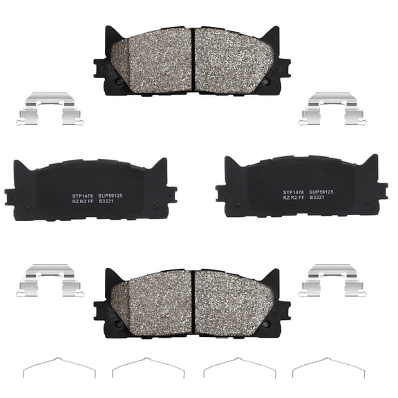 Superior Ceramic Rear Brake Pads Set - Low Particulate, Quiet Performance - Fits Accord 1991-2007, Civic 2002-2015, CL 2001-2005, EL 1997-1999, ILX 2013-2022