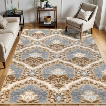 Superior Chloe Floral Indoor Area Rug, 4' x 6', Taupe