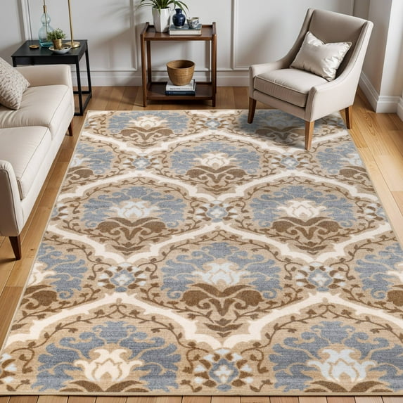 Superior Chloe Floral Indoor Area Rug, 8' x 10', Taupe