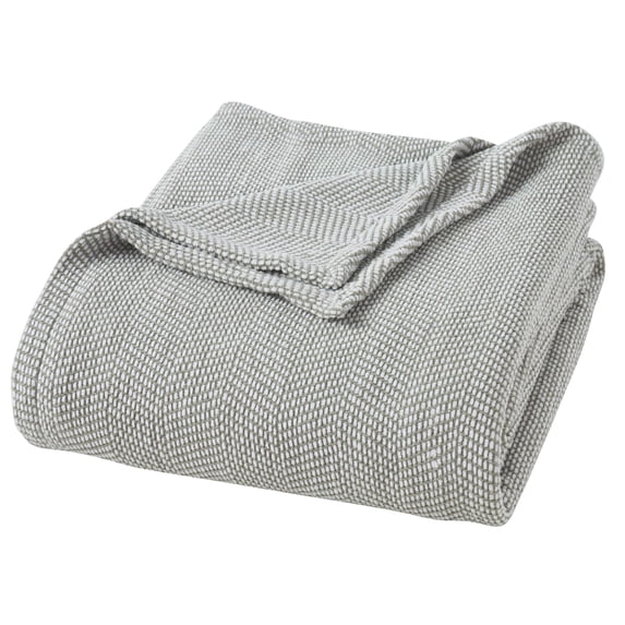 Superior Chrisney Chevron Cotton Blanket, Twin, Green