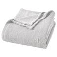 thumbnail image 1 of Superior Chrisney Chevron Cotton Blanket, Twin, Grey, 1 of 10