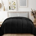 thumbnail image 1 of Superior Classic Reversible Comforter, Twin, Black, 1 of 10
