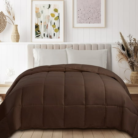 Superior Classic Reversible Comforter, Full/Queen, Chocolate