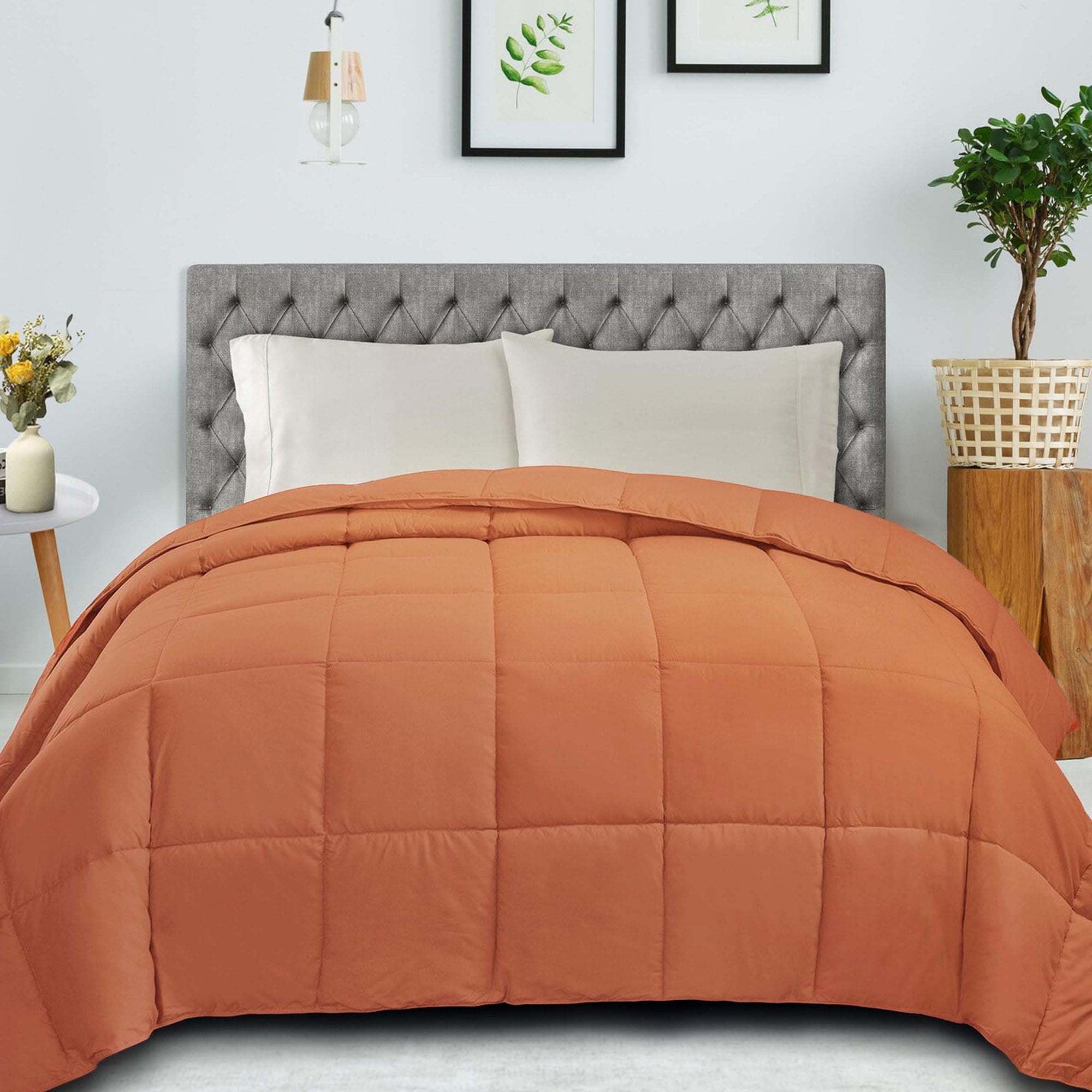 Superior Classic Reversible Comforter, Full/Queen, Dusty Orange