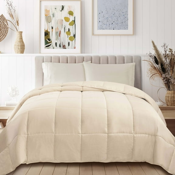 Superior Classic Reversible Comforter, Full/Queen, Ivory