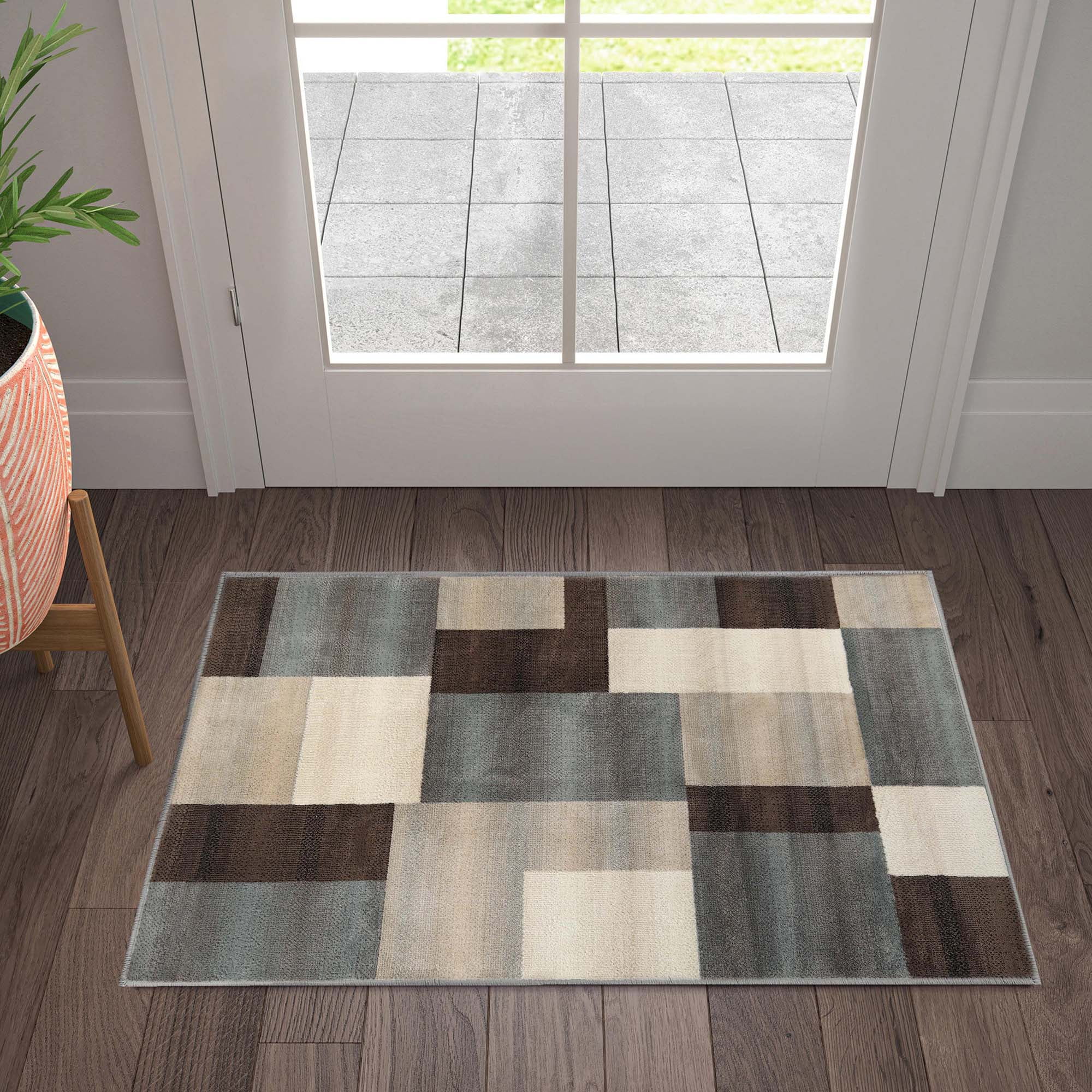 Clifton Multi-Color Geometric Polypropylene Area Rug 2' x 3'
