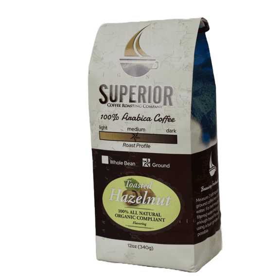 Superior Coffee Toasted Hazelnut - Ground Coffee | 12oz Bag
