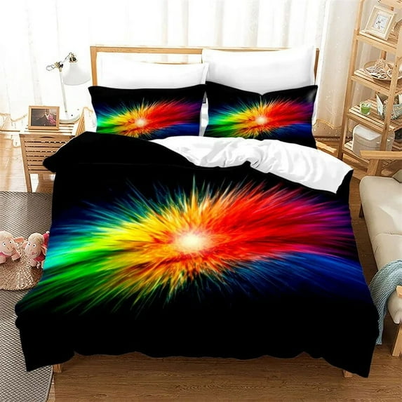 Superior Colorful Duvet Cover Print Bedding Set King Size For Kid Teen Microfiber Boho Comforter Cover Pillowcases