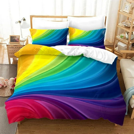 Superior Colorful Duvet Cover Print Bedding Set King Size For Kid Teen Microfiber Boho Comforter Cover Pillowcases