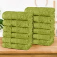 thumbnail image 1 of Superior Atlas Cotton Luxury Face Towel Washcloth, Set of 12, Green Essence, 1 of 8