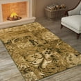 thumbnail image 1 of Superior Contemporary Modern Scroll Floral Transitional Area Rug, Beige, 1 of 3