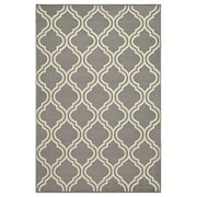 Superior Contemporary Ornamental Double Trellis Power-Loomed Indoor Area Rug, Gray, 4' x 6'
