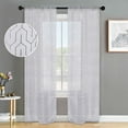 thumbnail image 1 of Superior Cormac Sheer Curtain Set, Rod Pocket, 26" x 84", White, 1 of 8