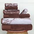 thumbnail image 1 of Superior Cotton 8 Piece Assorted Solid and Marble Towel Set, Brown, 1 of 7