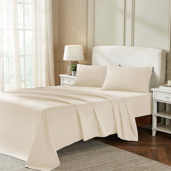 Superior Egyptian Cotton 850 Thread Count Bed Sheet Set, California King, Ivory