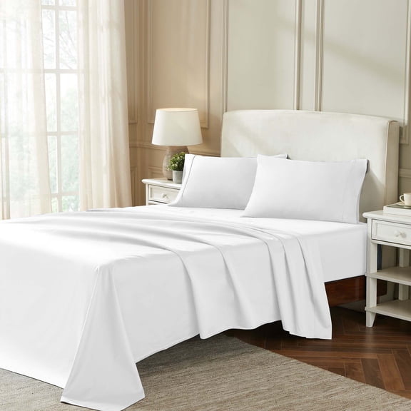 Superior Egyptian Cotton 850 Thread Count Bed Sheet Set, California King, White