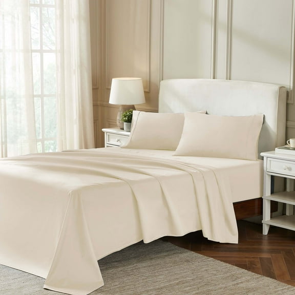 Superior Egyptian Cotton 850 Thread Count Bed Sheet Set, Queen, Ivory