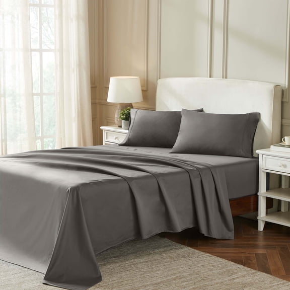 Superior Egyptian Cotton 850 Thread Count Bed Sheet Set, Twin XL, Gray
