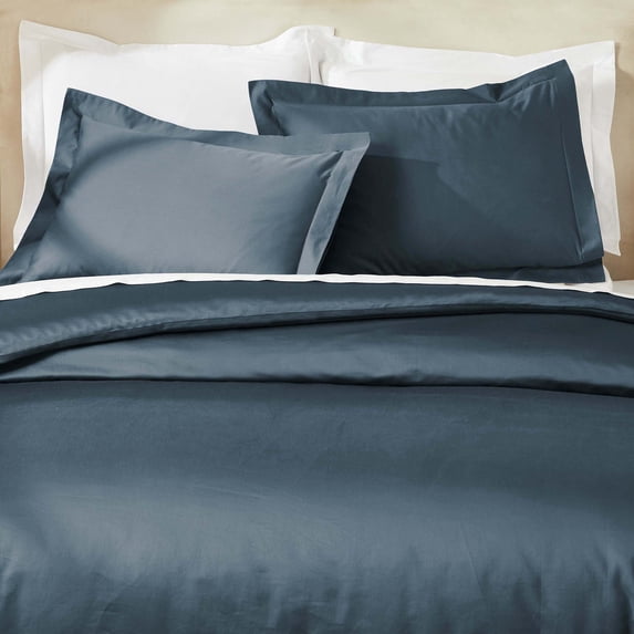 Superior Egyptian Cotton 850 Thread Count Duvet Cover Set, Full/Queen, Dark Blue