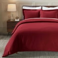 thumbnail image 1 of Superior Cotton Flannel Solid Duvet Cover Set, Full/Queen, Burgundy, 1 of 10