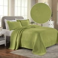 thumbnail image 1 of Superior Geometric Fret Cotton Decorative Bedspread and Sham Set, King, Sweet Pea, 1 of 9