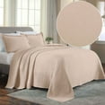 thumbnail image 1 of Superior Celtic Circle Cotton Decorative Bedspread and Sham Set, Queen, Bisque, 1 of 10